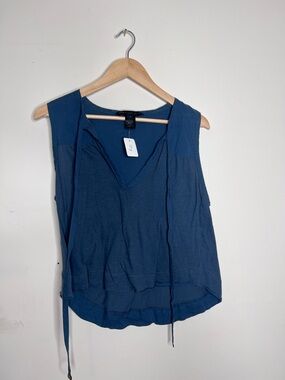 Marc Jacobs Deep Teal Sleeveless V-Neck Tank